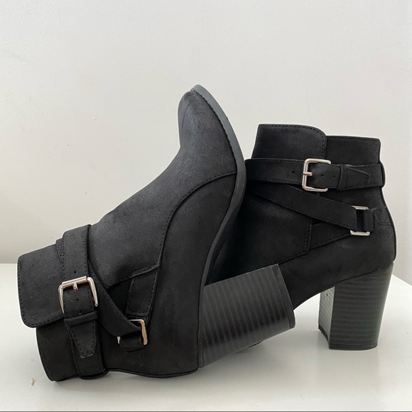 Black Suede Booties - Picture 2 of 7